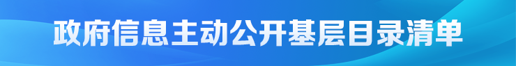 政府信息主動公開基層目錄清單